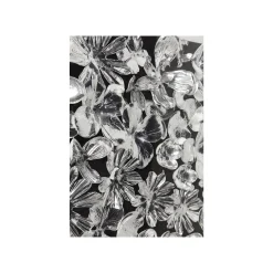 KARE Design Tableau 3D Fleurs Argentées 100x100cm ^ Tableau