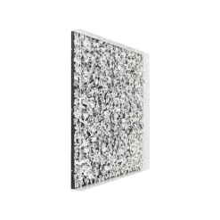 KARE Design Tableau 3D Fleurs Argentées 100x100cm ^ Tableau
