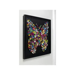 KARE Design Tableau 3D Papillons 120x120cm ^ Tableau