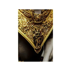 KARE Design Tableau En Verre Bouledogue Collier Doré 40x60cm ^ Tableau