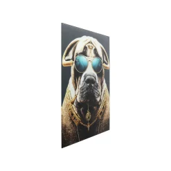 KARE Design Tableau En Verre Chien Lunettes 60x80cm ^ Tableau