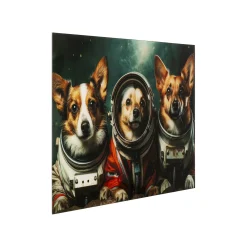 KARE Design Tableau En Verre Chiens Astronautes 80x60cm ^ Tableau