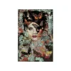 KARE Design Tableau En Verre Femme Papillons Effet Brisé 100x150cm ^ Tableau