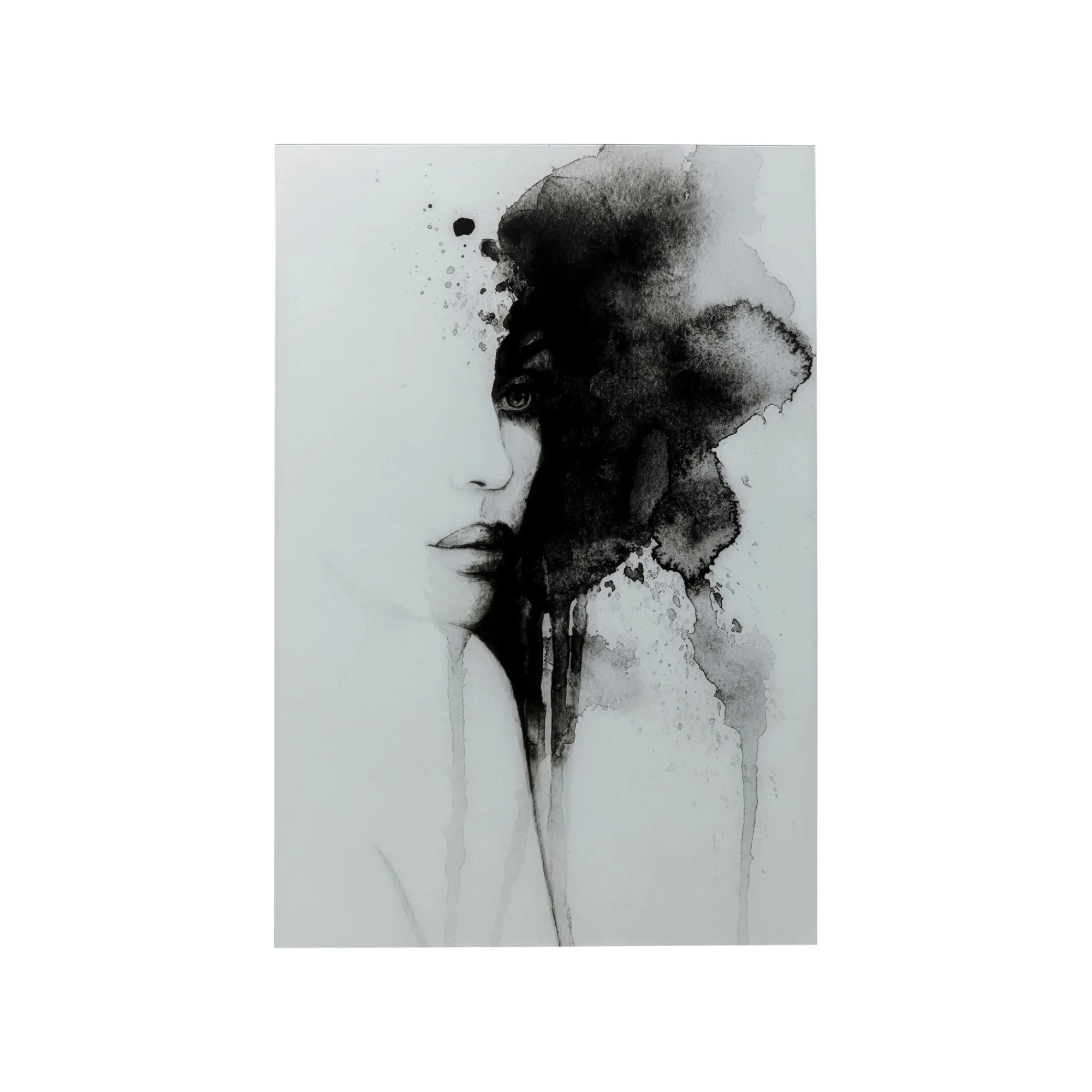 KARE Design Tableau En Verre Fumée Visage 100x150cm ^ Tableau