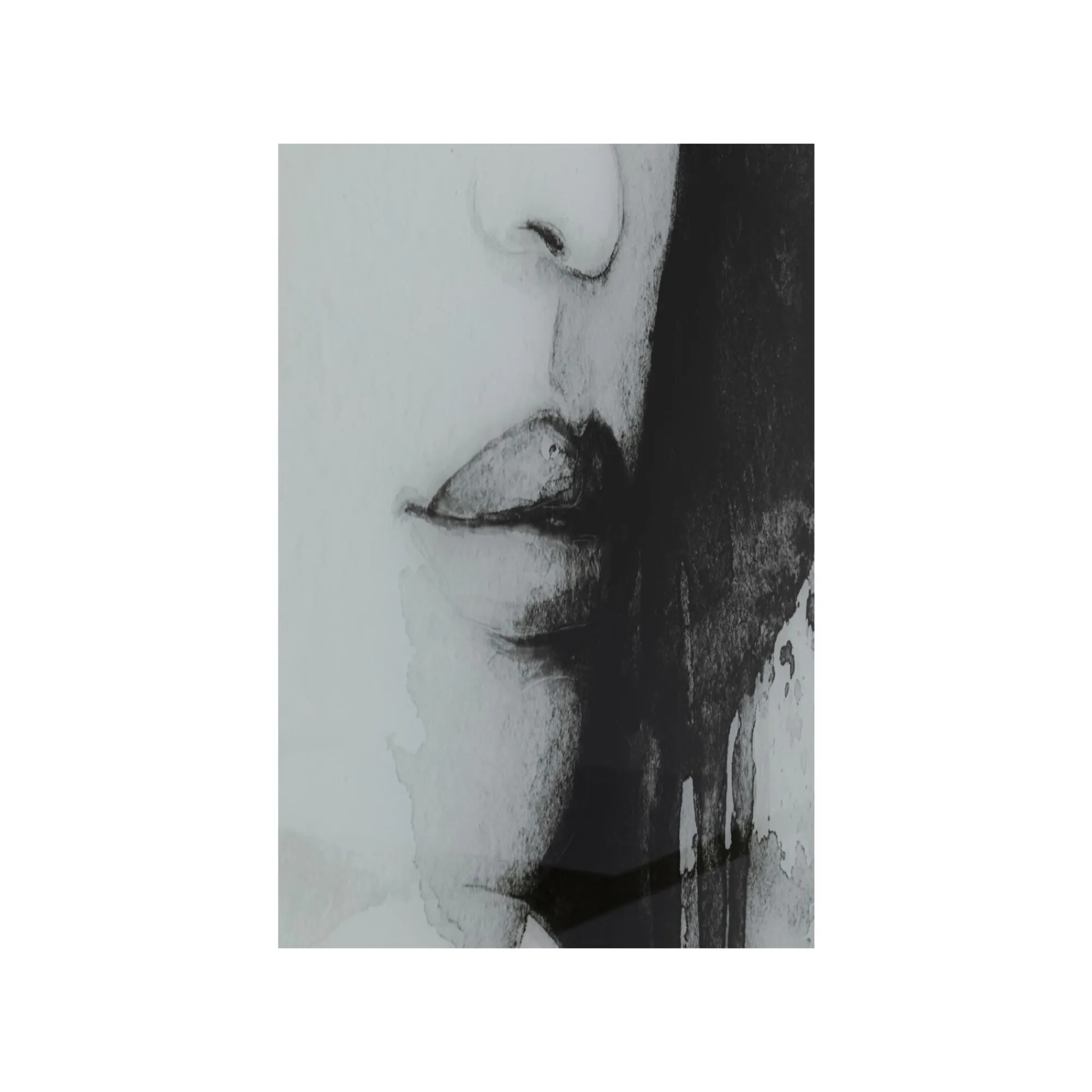 KARE Design Tableau En Verre Fumée Visage 100x150cm ^ Tableau