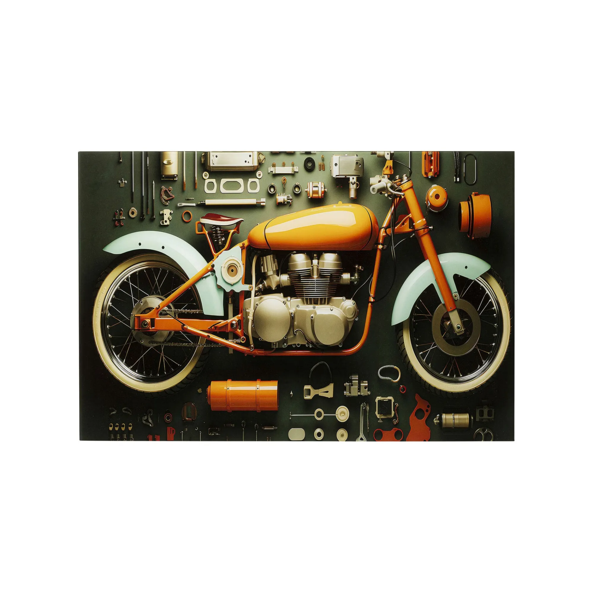 KARE Design Tableau En Verre Garage Moto 80x60cm ^ Tableau