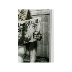 KARE Design Tableau En Verre Lion Journal 60x80cm ^ Tableau