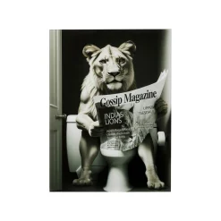 KARE Design Tableau En Verre Lionne Journal 60x80cm ^ Tableau