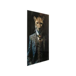 KARE Design Tableau En Verre Léopard Costume 100x150cm ^ Tableau