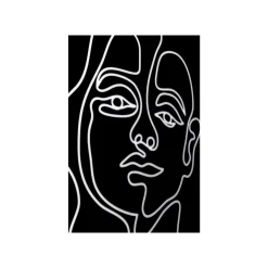 KARE Design Tableau Faccia Arte Noir Et Blanc Femme 60x80cm ^ Tableau