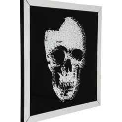 KARE Design Tableau Miroir Crâne Cristaux 100x100cm ^ Tableau