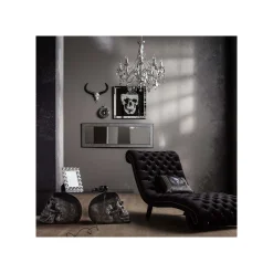 KARE Design Tableau Miroir Crâne Cristaux 100x100cm ^ Tableau