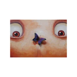 KARE Design Tableau Touched Boy With Butterflys 100x100cm ^ Tableau