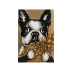 KARE Design Tableau Touched Chien Ananas 80x80cm ^ Tableau