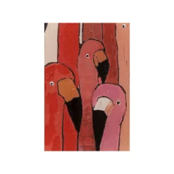 KARE Design Tableau Touched Flamants Roses 90x120cm ^ Tableau