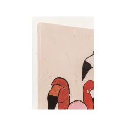 KARE Design Tableau Touched Flamants Roses 90x120cm ^ Tableau