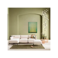 KARE Design Tableau Touched Fleurs Pirogue Vert Et Jaune 80x100cm ^ Tableau