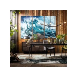 KARE Design Tableaux En Verre Triptychon Vague 240x160cm Set De 3 ^ Tableau