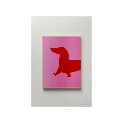 KARE Design Tableaux Teckel Rouge Et Rose Set De 2 ^ Tableau