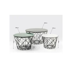 KARE Design Tables Basses East Rond Set De 3 ^ Table Basse