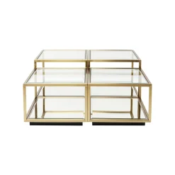 KARE Design Tables Basses Luigi Set De 4 Dorées ^ Table Basse