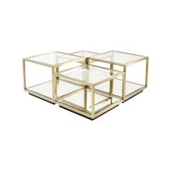 KARE Design Tables Basses Luigi Set De 4 Dorées ^ Table Basse
