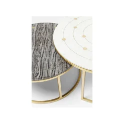 KARE Design Tables Basses Mystic Rondes Set De 2 ^ Table Basse