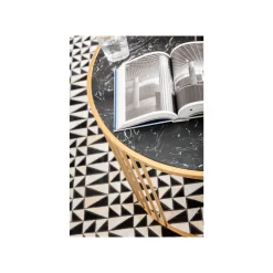 KARE Design Tables Basses Roma Set De 2 Noires Et Dorées ^ Table Basse