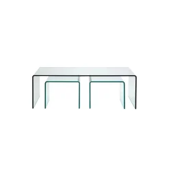 KARE Design Tables Basses Visible Clear Set De 3 ^ Table Basse