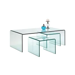 KARE Design Tables Basses Visible Clear Set De 3 ^ Table Basse