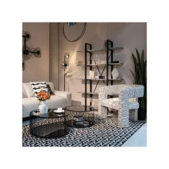 KARE Design Tables Basses Wire Double Noires Set De 2 ^ Table Basse