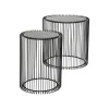 KARE Design Tables D'appoint Rondes Wire Noires Set De 2 ^ Table D'Appoint & De Chevet