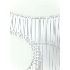 KARE Design Tables D'appoint Rondes Wire Blanches Set De 2 ^ Table D'Appoint & De Chevet