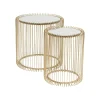 KARE Design Tables D'appoint Rondes Wire Laiton Set De 2 ^ Table D'Appoint & De Chevet