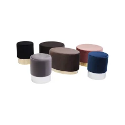 KARE Design Tabouret Cherry Gris Clair Et Chrome ^ Tabouret & Pouf