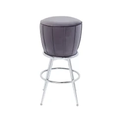 KARE Design Tabouret De Bar After Work Velours Gris ^ Bar & Tabouret De Bar