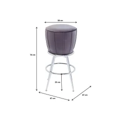 KARE Design Tabouret De Bar After Work Velours Gris ^ Bar & Tabouret De Bar
