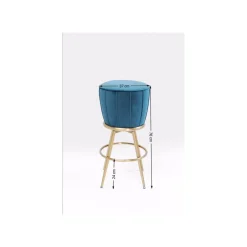 KARE Design Tabouret De Bar After Work Velours Bleu ^ Bar & Tabouret De Bar