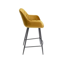 KARE Design Tabouret De Bar Bristol Velours Jaune ^ Bar & Tabouret De Bar