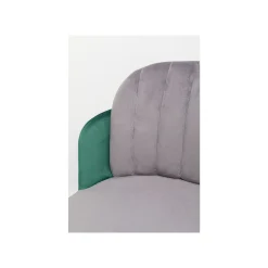 KARE Design Tabouret De Bar Hojas Velours Gris Et Vert ^ Bar & Tabouret De Bar