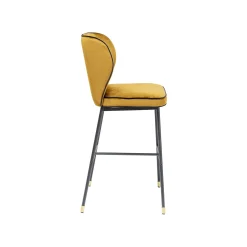 KARE Design Tabouret De Bar Irina Velours Ocre ^ Bar & Tabouret De Bar