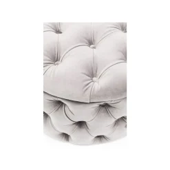 KARE Design Tabouret Desire 73cm Velours Gris ^ Tabouret & Pouf|Coffre & Malle