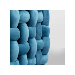 KARE Design Tabouret Weave Velours Bleu ^ Tabouret & Pouf