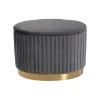 KARE Design Tabouret-coffre Roma Velours Gris ^ Tabouret & Pouf|Coffre & Malle