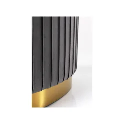 KARE Design Tabouret-coffre Roma Velours Gris ^ Tabouret & Pouf|Coffre & Malle