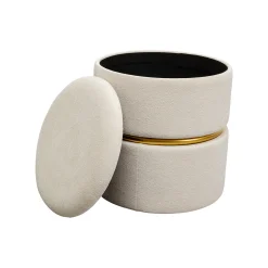 KARE Design Tabouret-coffre Rumba Crème ^ Tabouret & Pouf|Coffre & Malle