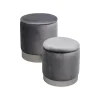 KARE Design Tabourets-coffres Cherry Gris Et Chrome Set De 2 ^ Tabouret & Pouf|Coffre & Malle