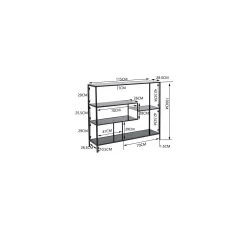 KARE Design Étagère Loft 100x115cm Dorée ^ Étagère Et Bibliothèque