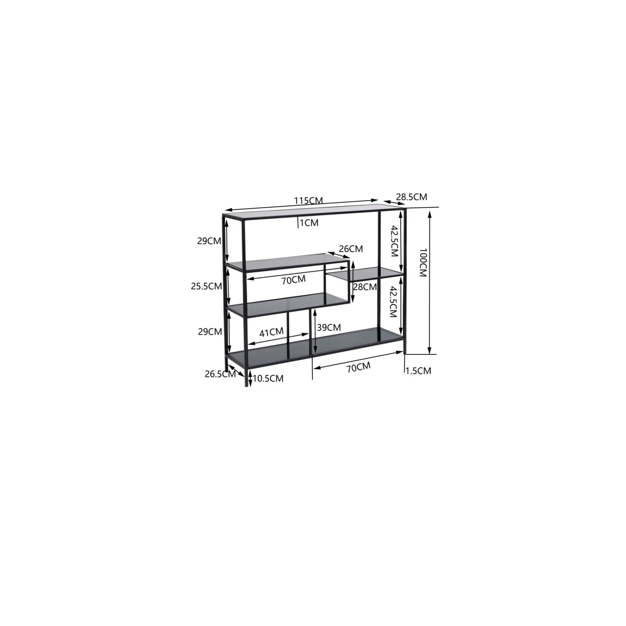 KARE Design Étagère Loft 100x115cm Dorée ^ Étagère Et Bibliothèque