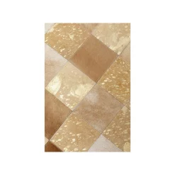 KARE Design Tapis Patchwork Vegas Cuir 240x170cm ^ Tapis